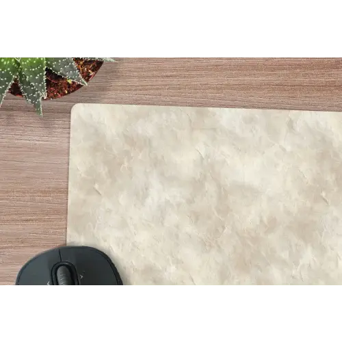 Beige - Reliëfstructuur - Natuursteen muismat rubber klein 262 -closeup