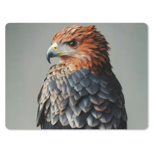Vogel - Realistisch - Veren - Bruin muismat rubber klein -3d
