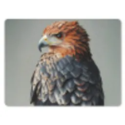 Vogel - Realistisch - Veren - Bruin muismat rubber klein -3d