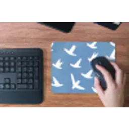 Vogels - Wit - Patroon muismat rubber klein -toetsenbord