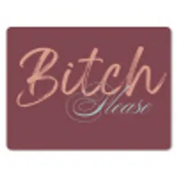 Bitch please - Rood - Blauw muismat rubber klein -3d