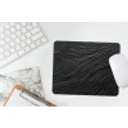 Zwart - Abstract - Hout muismat rubber klein -witbureau