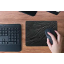 Zwart - Abstract - Hout muismat rubber klein -toetsenbord