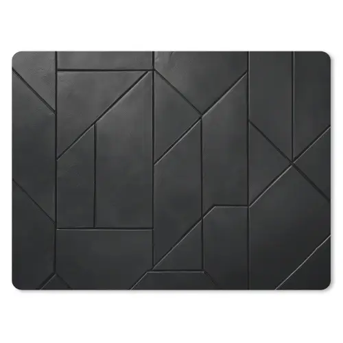 Zwart - Geometrisch - Tegeltjes muismat rubber klein -3d