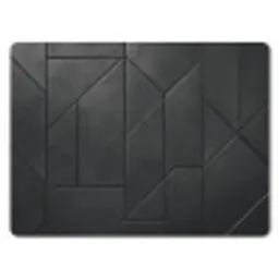 Zwart - Geometrisch - Tegeltjes muismat rubber klein -3d