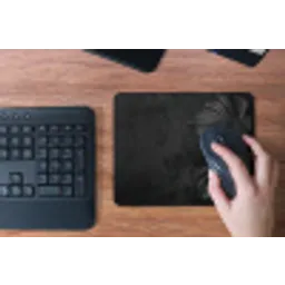 Zwart - Blad - Monstera muismat rubber klein -toetsenbord