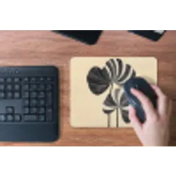 Zwart - Bladeren - Strepen - Minimalistisch muismat rubber klein -toetsenbord
