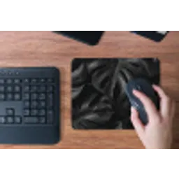 Zwart - Monstera - Bladeren muismat rubber klein -toetsenbord