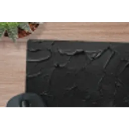 Zwart - Verf muismat rubber klein -closeup