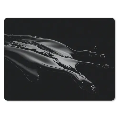 Zwart - Splash - Water muismat rubber klein -3d