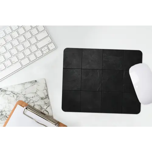 Zwart - Tegels muismat rubber klein -witbureau