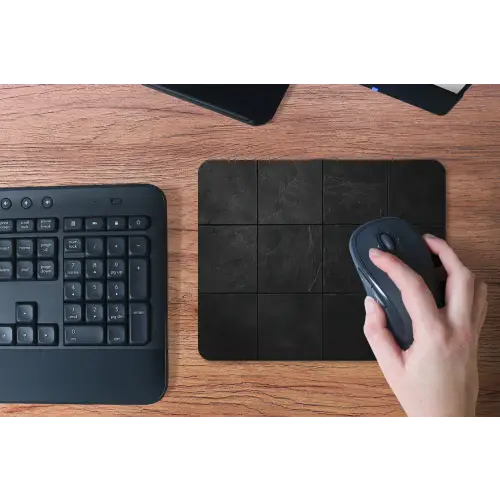 Zwart - Tegels muismat rubber klein -toetsenbord