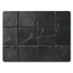 Zwart - Tegels - Steen muismat rubber klein -3d