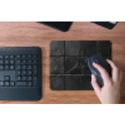 Zwart - Tegels - Steen muismat rubber klein -toetsenbord