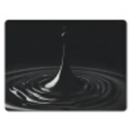 Zwart - Water - Druppel muismat rubber klein -3d