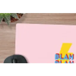 Blah - Bliksem - Roze muismat rubber klein -closeup