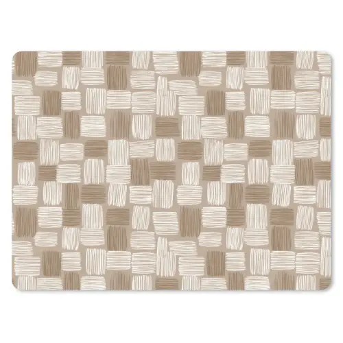 Blok - Patroon - Bruin muismat rubber klein 262 -3d