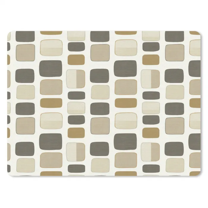 Blokken - Vintage - Grijs muismat rubber klein 262 -3d