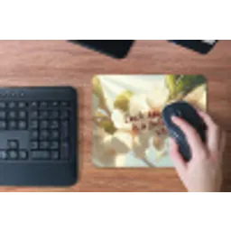 Bloesems - Zonlicht - Quote - Wit muismat rubber klein -toetsenbord