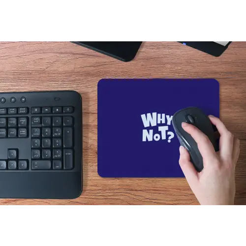 Blauw - Why not - Minimalistisch muismat rubber klein -toetsenbord