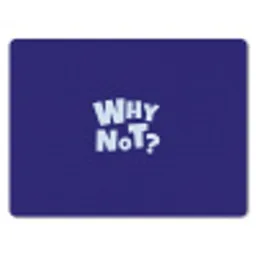 Blauw - Why not - Minimalistisch muismat rubber klein -3d