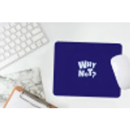 Blauw - Why not - Minimalistisch muismat rubber klein -witbureau
