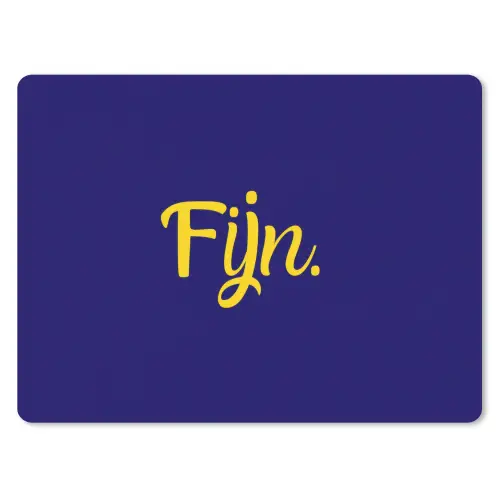 Blauw - Geel - Fijn muismat rubber klein -3d