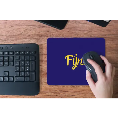 Blauw - Geel - Fijn muismat rubber klein -toetsenbord