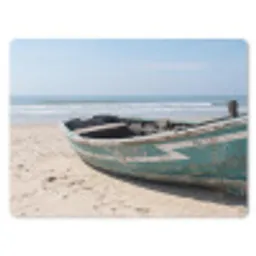 Boot - Zandstrand - Zee muismat rubber klein -3d