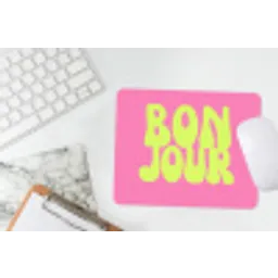 Bonjour - Roze - Fel groen muismat rubber klein -witbureau