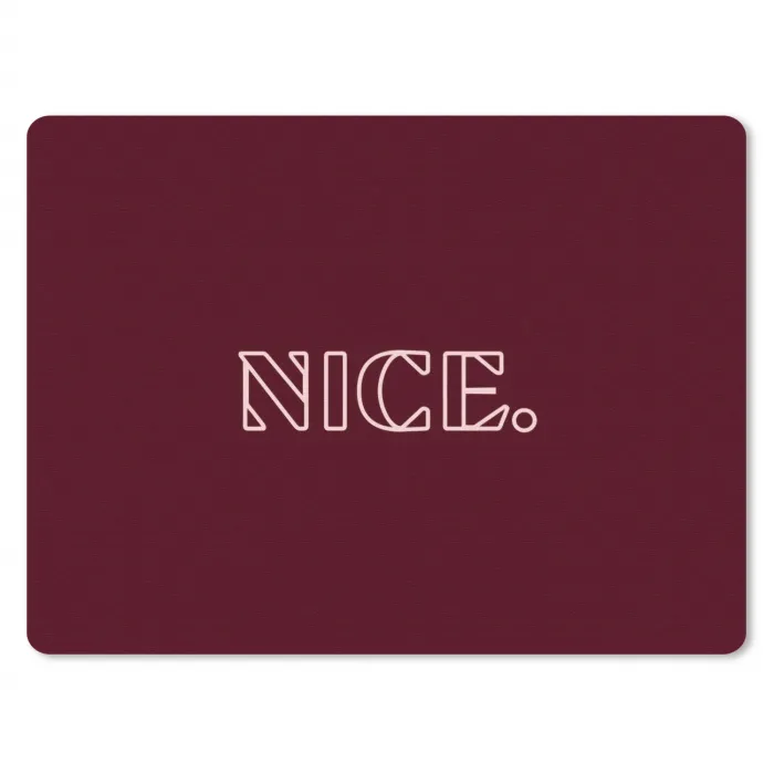 Bordeaux - Nice - minimalistisch muismat rubber klein -3d
