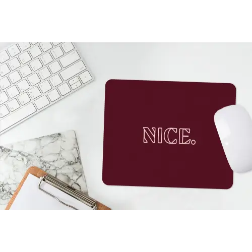 Bordeaux - Nice - minimalistisch muismat rubber klein -witbureau