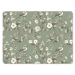 Botanisch - Vogels - Groen muismat rubber klein 262 -3d