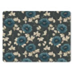 Botanisch - Bloemen - Blauw muismat rubber klein 262 -3d