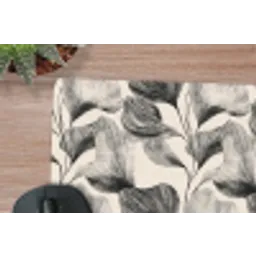 Botanisch - Bladeren - Zwart muismat rubber klein 262 -closeup