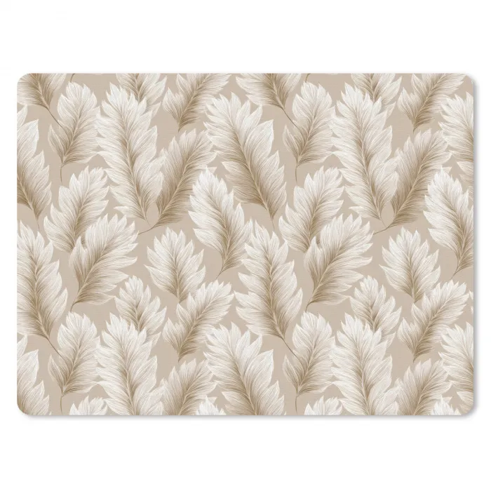 Botanisch - Patroon - Beige muismat rubber klein 262 -3d