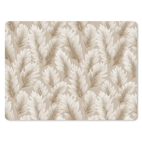 Botanisch - Patroon - Beige muismat rubber klein 262 -3d