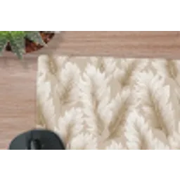 Botanisch - Patroon - Beige muismat rubber klein 262 -closeup
