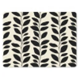 Botanisch - Dessin - Zwart - Beige muismat rubber klein 262 -3d