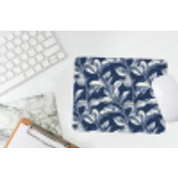 Botanisch - Patroon - Blauw muismat rubber klein 262 -witbureau