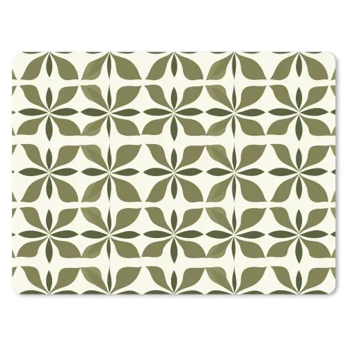 Botanisch - Retro - Groen muismat rubber klein 262 -3d
