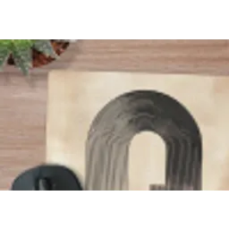 Boog -  Strepen - Minimalistisch - Zwart muismat rubber klein -closeup