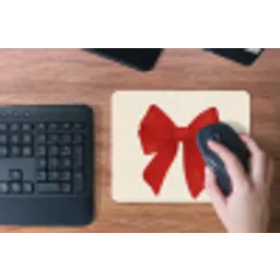 Strik - Symmetrisch - Rood - Lint muismat rubber klein -toetsenbord