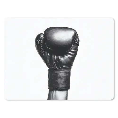 Bokshandschoen - Zwart - Hand muismat rubber klein -3d