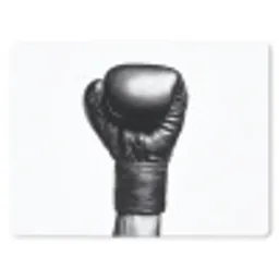 Bokshandschoen - Zwart - Hand muismat rubber klein -3d