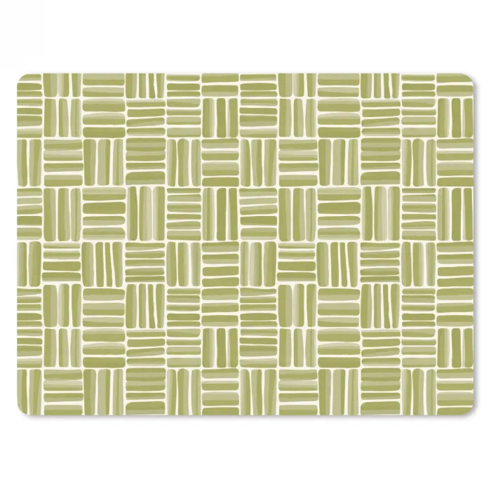Vlecht - Patroon - Groen muismat rubber klein 262 -3d