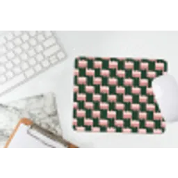 Vlechtpatroon - Groen - Roze - Geometrisch muismat rubber klein 262 -witbureau