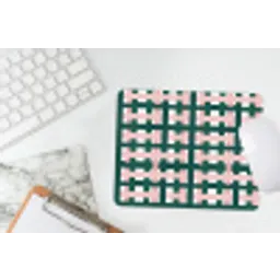 Vlechtpatroon - Groen - Roze - Grafisch muismat rubber klein 262 -witbureau