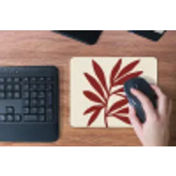 Tak - Bladeren - Rood muismat rubber klein -toetsenbord
