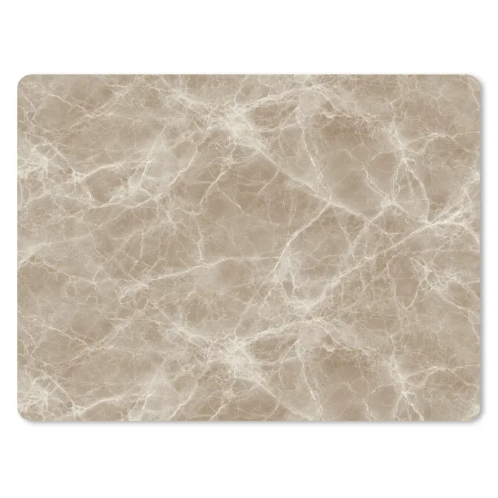 Bruin - Kristaladers - Marmer muismat rubber klein 262 -3d